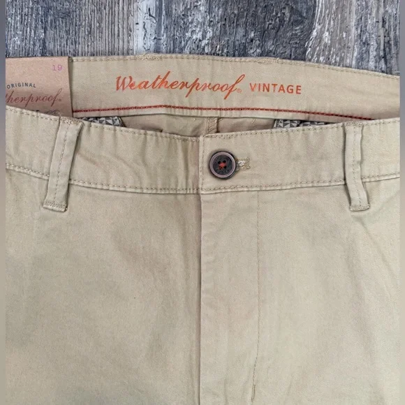 Weatherproof Men's 36 x 32 Khaki Chinos Slim Fit Stretch Twill NWT - Picture 5 of 8